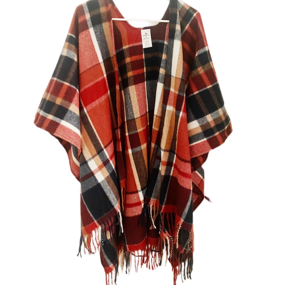 Plaid, Flannel Poncho